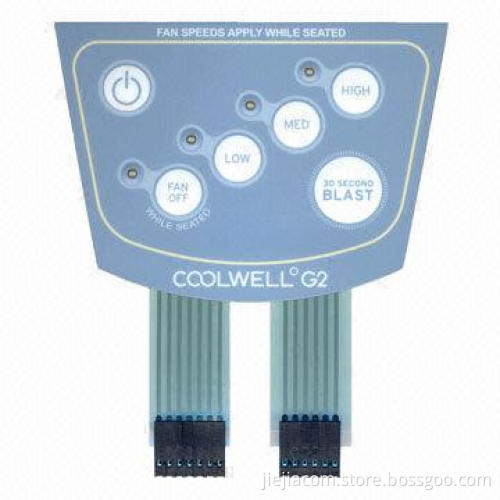 LED Membrane Switch, Embossing Button Membrane Keypad, 100mA Operating Current